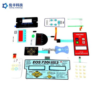ভালো দাম পিভিসি উপাদান 1 মিমি এবং 1.5 মিমি পিচ সহ নীল এলইডি রঙিন ঝিল্লি কীপ্যাড অনলাইন