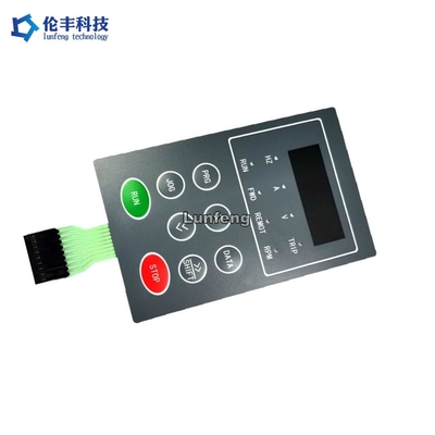 স্বচ্ছ কালো উইন্ডো LEDs ব্যাকলাইট ঝিল্লি সুইচ 0.18 মিমি পিইটি