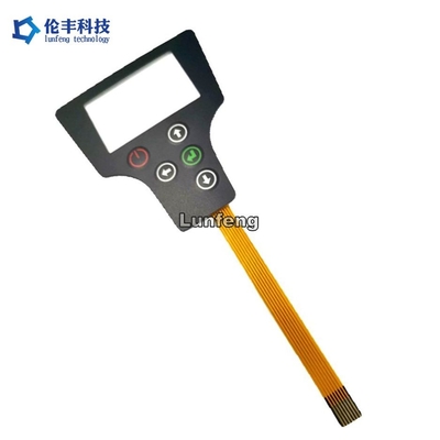 0.15mm PET F150 কাস্টমাইজড FPC মেমব্রেন সুইচ 1.0mm Zif এন্ড সহ