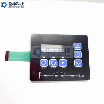 এমবসিং কী সহ ফ্ল্যাট OEM কাস্টম LED মেমব্রেন সুইচ ফ্রেম