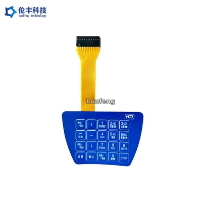 OEM মেটাল ডোম মেমব্রেন সুইচ, 1.0 মিমি পিচ মেটাল ডোম ট্যাকটাইল সুইচ