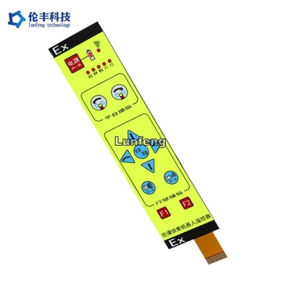 ভালো দাম বৈদ্যুতিক অপারেটিং ভোল্টেজ ≤50VDC পিইটি ম্যাট F150 উপাদান সহ ব্যাকলাইট মেমব্রান সুইচ অনলাইন